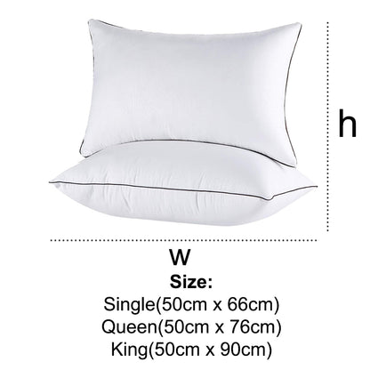 Pack of 2 Hotel Quality Comfortable and Washable High Support Medium Firm Pillows_14