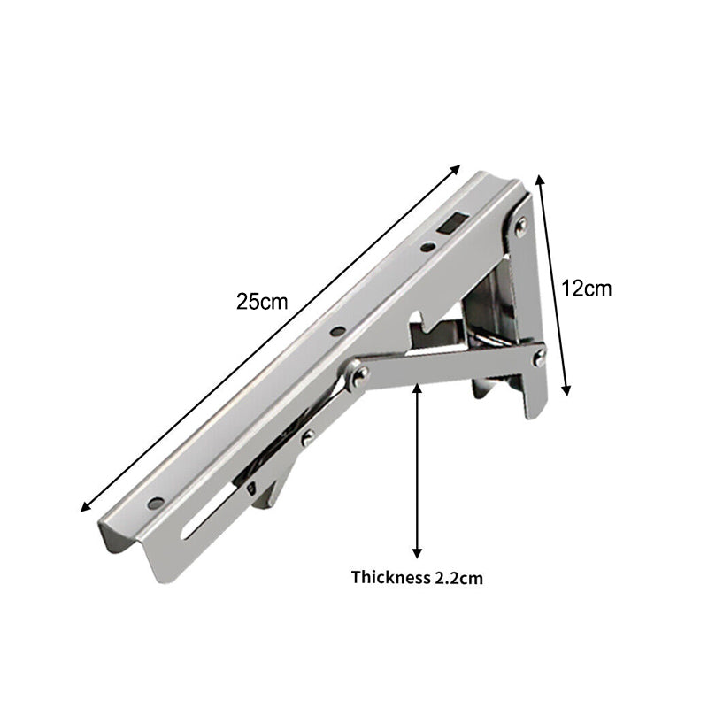 150kg Load Heavy-Duty Stainless-Steel Folding Table Bracket Shelf Bench_13