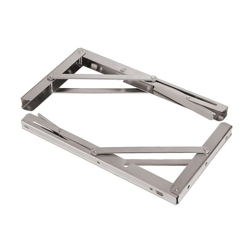 150kg Load Heavy-Duty Stainless-Steel Folding Table Bracket Shelf Bench_7