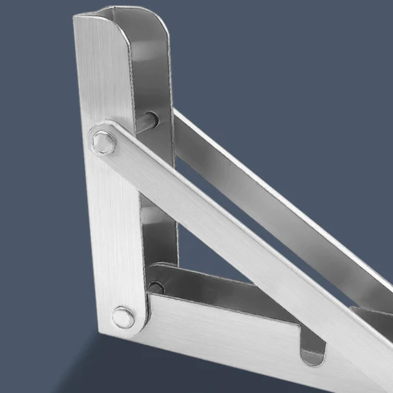 150kg Load Heavy-Duty Stainless-Steel Folding Table Bracket Shelf Bench_4