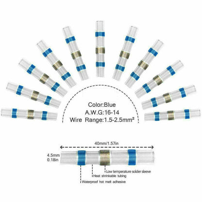 Waterproof Terminals Solder Seal Sleeve Heat Shrink Butt Wire Connectors_5
