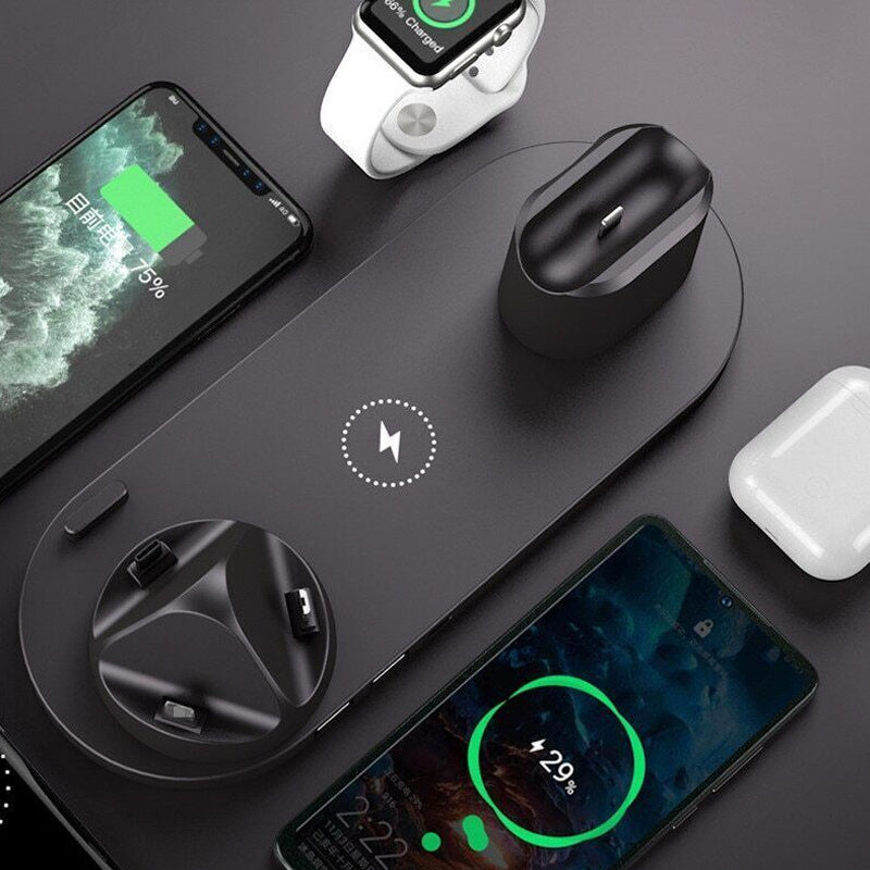 6-in-1 Wireless Charging Station Fast Charging Dock for Android and Apple Devices_6