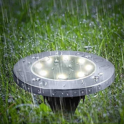 8-LEDS Waterproof Solar Ground Garden Lights - The Grand Bazaar of Australia