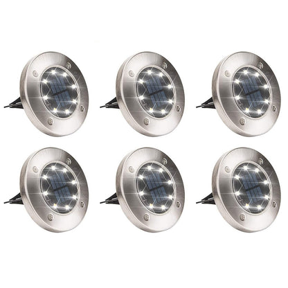 8-LEDS Waterproof Solar Ground Garden Lights - The Grand Bazaar of Australia