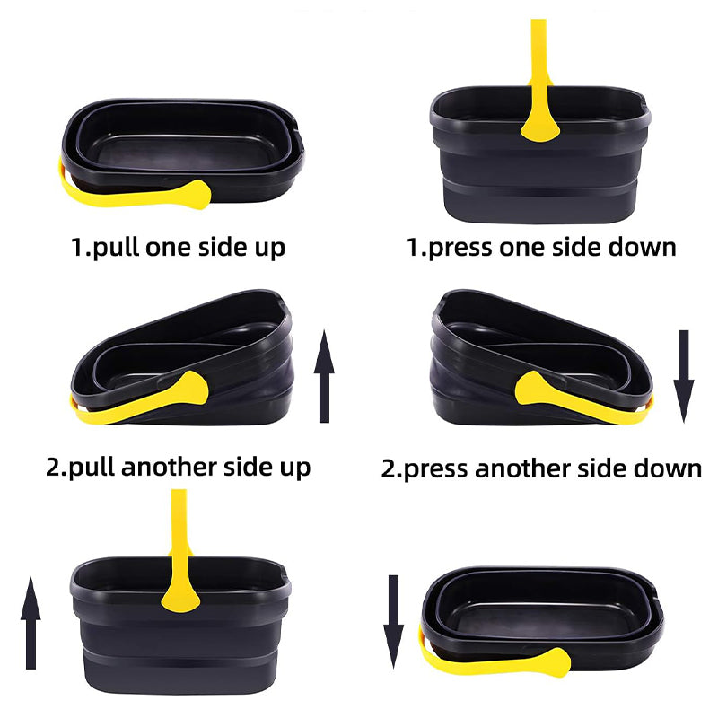 Collapsible Plastic Mop Washing Bucket Fit Sponge Mop Flat Mop Cotton Mop - The Grand Bazaar of Australia