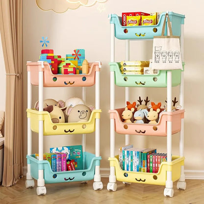 Storage Trolley Toy Rack Bookshelf Organizer Closet Snack - The Grand Bazaar of Australia