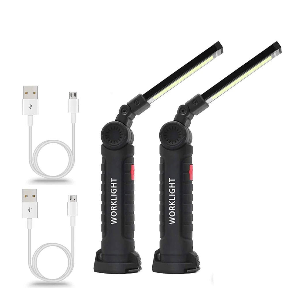 Hangable Versatile Rechargeable COB LED Work Light with Magnetic Base - The Grand Bazaar of Australia