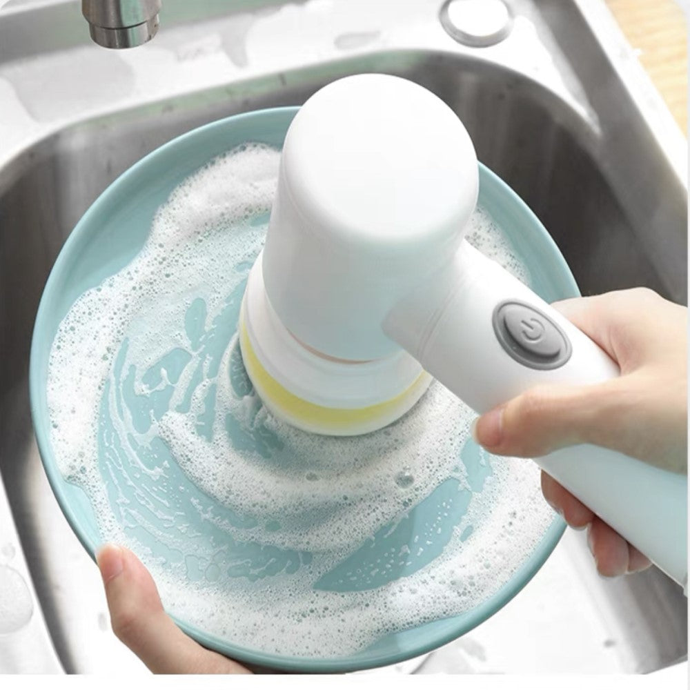 Electric Spin Scrubber With 5 Replaceable Brush Head Power - The Grand Bazaar of Australia