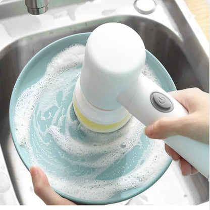 Electric Spin Scrubber With 5 Replaceable Brush Head Power - The Grand Bazaar of Australia