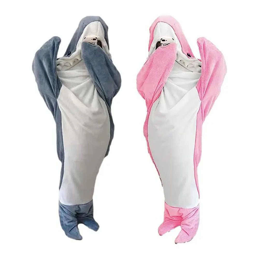 Funny Homewear Shark Onesie Sleeping Bag Winter Warm Blanket - The Grand Bazaar of Australia