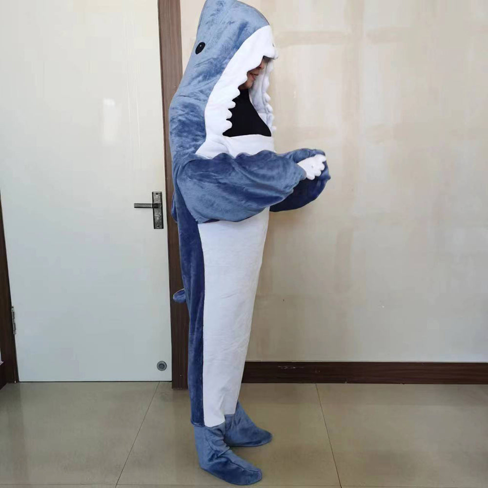 Funny Homewear Shark Onesie Sleeping Bag Winter Warm Blanket - The Grand Bazaar of Australia