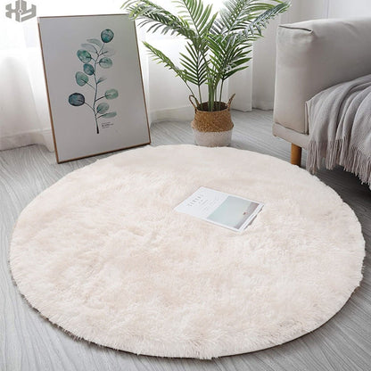 Super Soft Plush Round Rug Mat Fluffy Salon Thick Pile Carpets - The Grand Bazaar of Australia