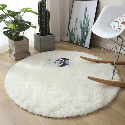 Super Soft Plush Round Rug Mat Fluffy Salon Thick Pile Carpets - The Grand Bazaar of Australia