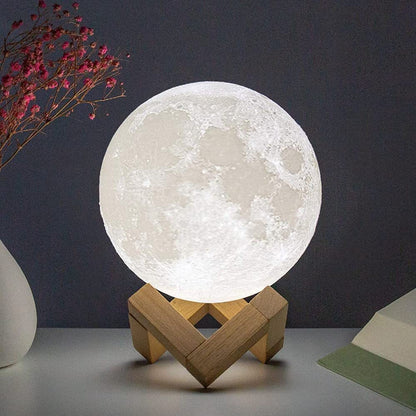 Moon Lamp LED Night Light Battery Powered With Plastic Stand - The Grand Bazaar of Australia