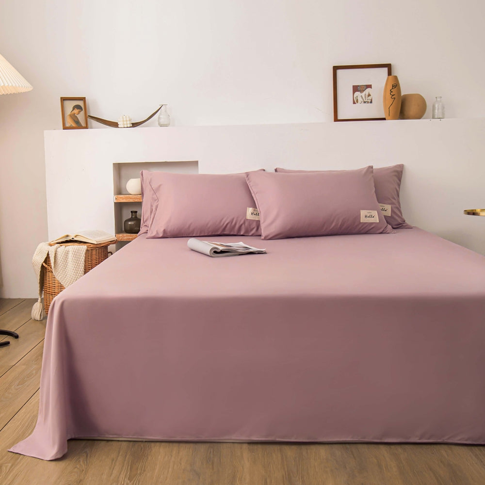 Soft Solid Color Bed Sheet for Double Bed - The Grand Bazaar of Australia