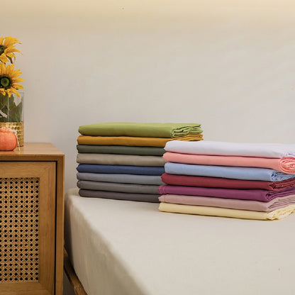 Soft Solid Color Bed Sheet for Double Bed - The Grand Bazaar of Australia