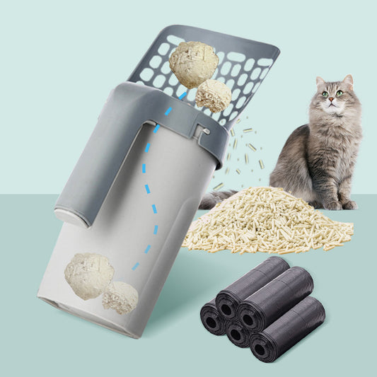 Self-Cleaning Cat Litter Shovel Scoop with Refill Bag - The Grand Bazaar of Australia