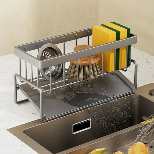 Multi-Functional Stainless Steel Sink Organizer with Drain Rack - The Grand Bazaar of Australia
