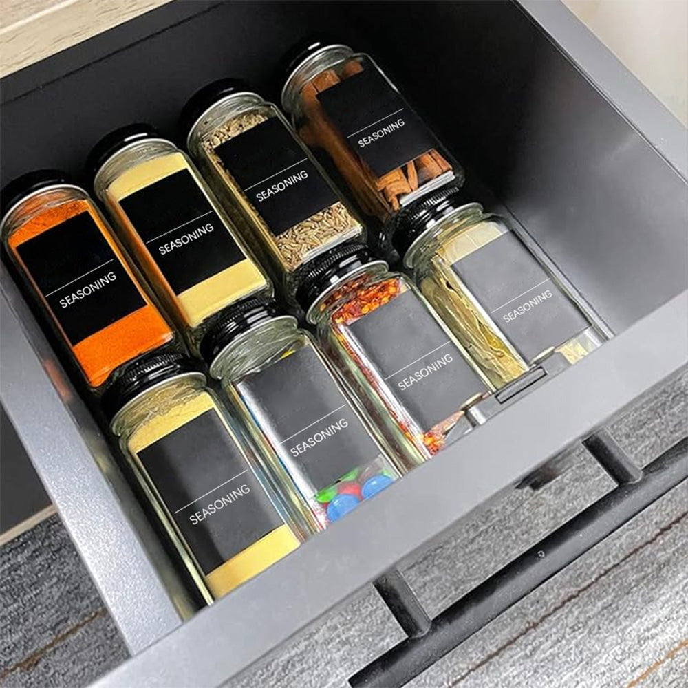 STORFEX 12-Pack 120ml Glass Spice Jars with Labels - The Grand Bazaar of Australia