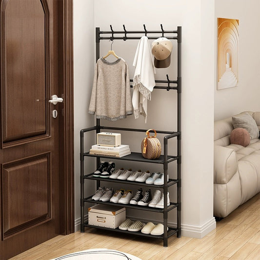 STORFEX 4-Tier 3-in-1 Coat Hanger and Shoe Rack - Organize Your Entryway with Style - The Grand Bazaar of Australia
