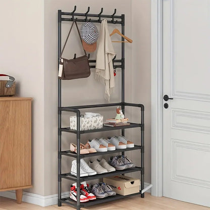 STORFEX 4-Tier 3-in-1 Coat Hanger and Shoe Rack - Organize Your Entryway with Style - The Grand Bazaar of Australia
