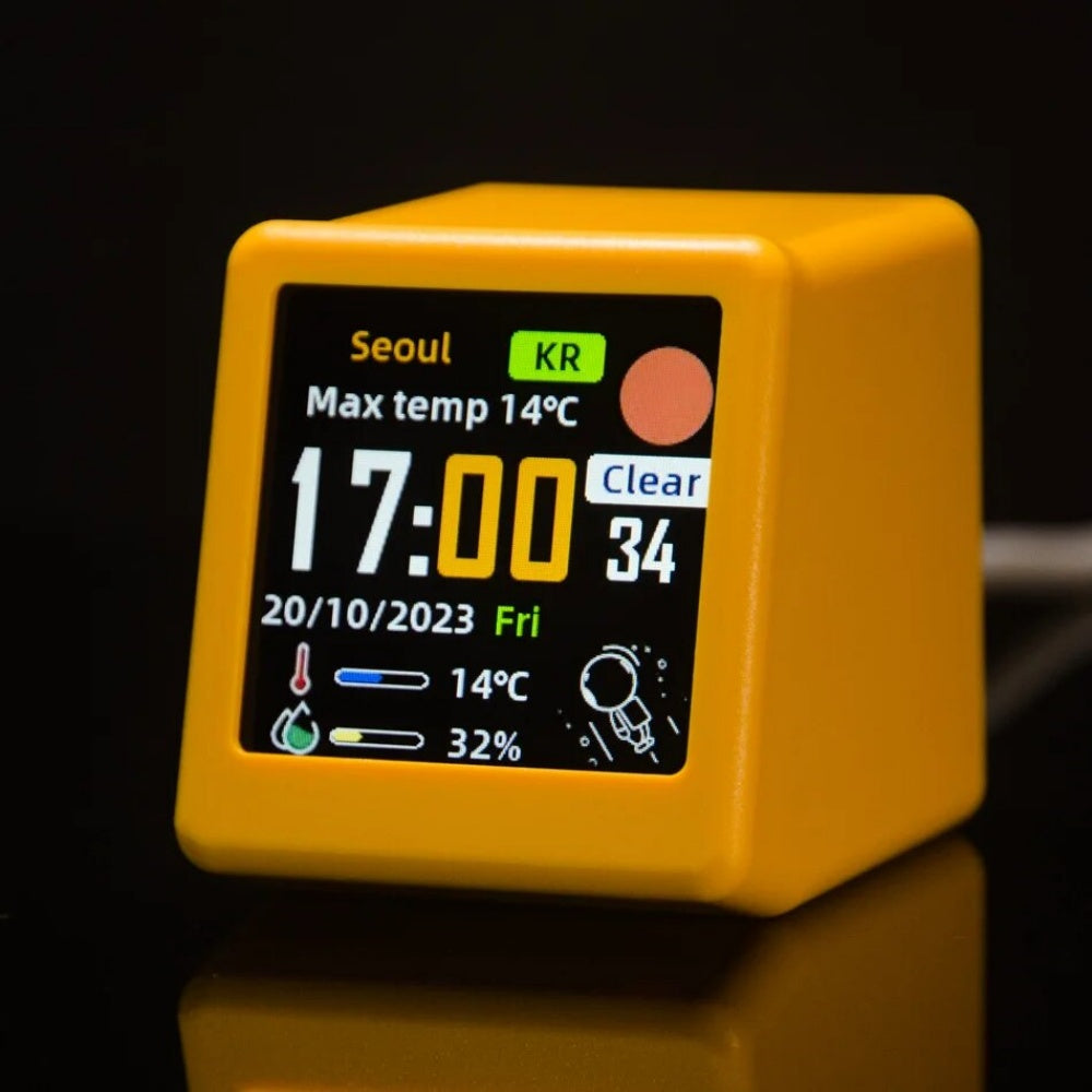 Small Portable Smart WiFi Weather Station Temperature Humidity Time Alarm Clock - The Grand Bazaar of Australia