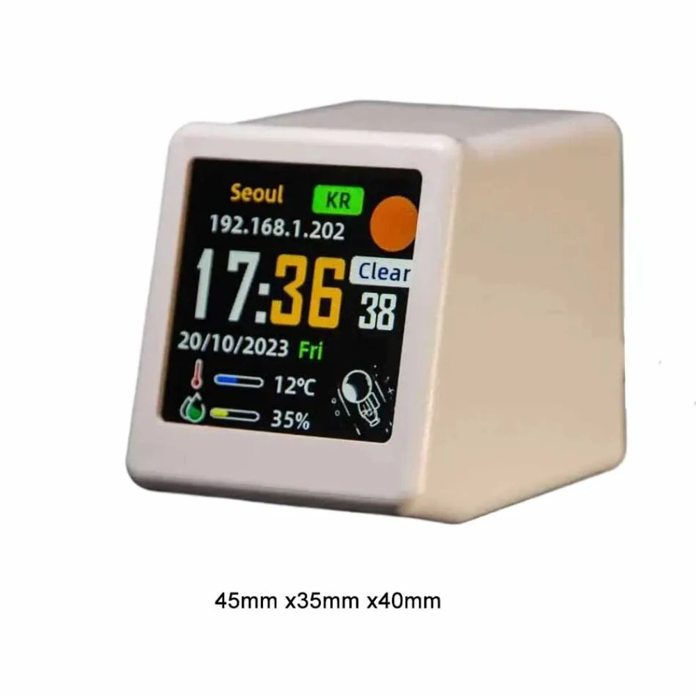 Small Portable Smart WiFi Weather Station Temperature Humidity Time Alarm Clock - The Grand Bazaar of Australia