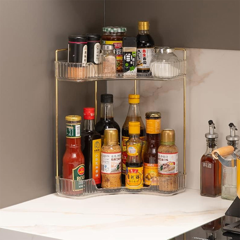 STORFEX 2-Tier Corner Bathroom Counter Organizer - The Grand Bazaar of Australia