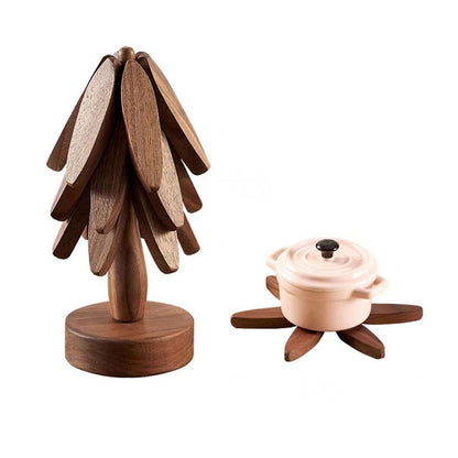 Tree Design Stand Anti Scald Heat Resistant Wooden Placemats - The Grand Bazaar of Australia