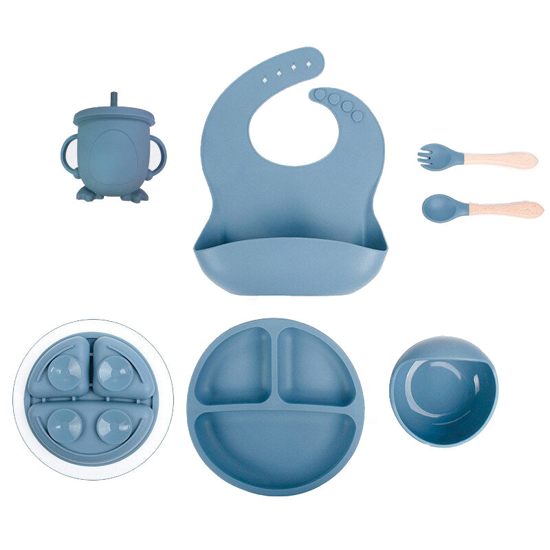 6-Piece Silicone Children's Meal Training Set Cutlery - The Grand Bazaar of Australia