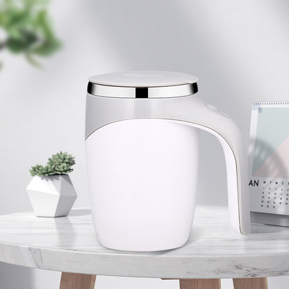 Electric Stainless Steel Rotating Stirring Cup Coffee Mug - Rechargeable - The Grand Bazaar of Australia