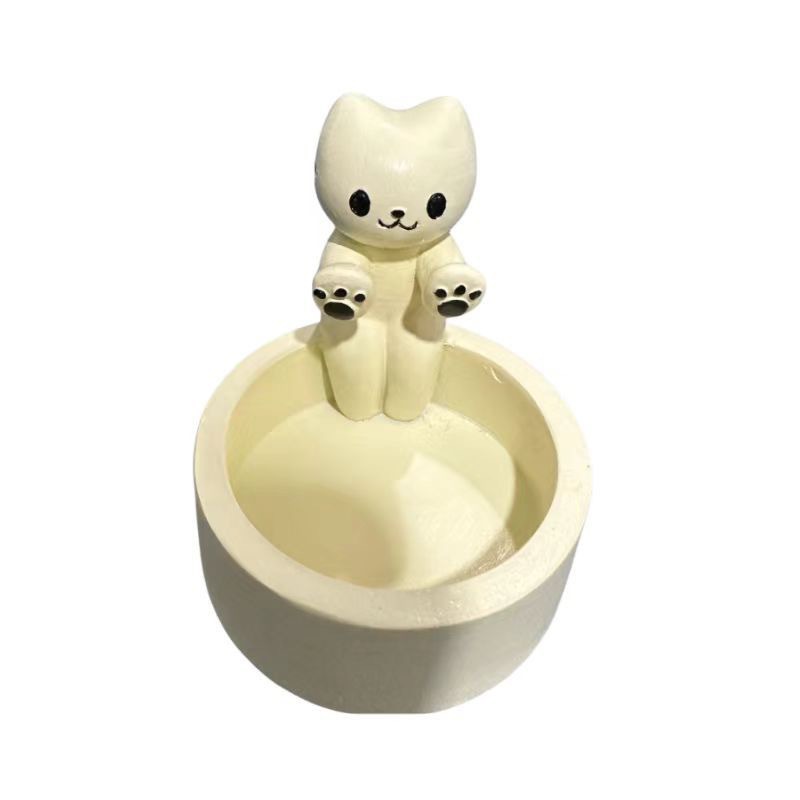 Durable High Tempe Cartoon Cute Kitten Candlestick Aromatherapy Candle Holder - The Grand Bazaar of Australia