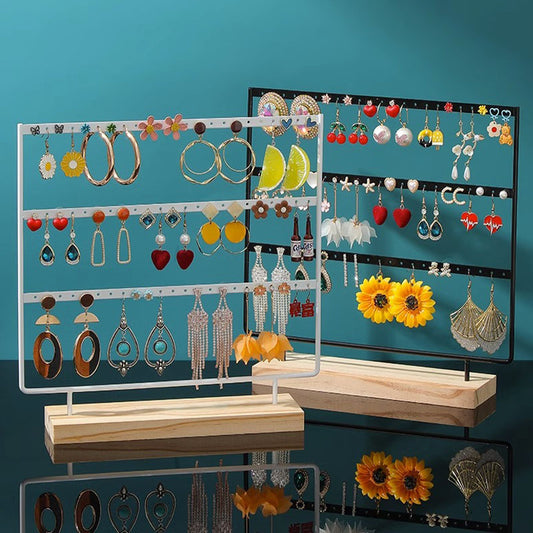 Metal 3 Layers Jewelry Storage Earring Display Holder - The Grand Bazaar of Australia