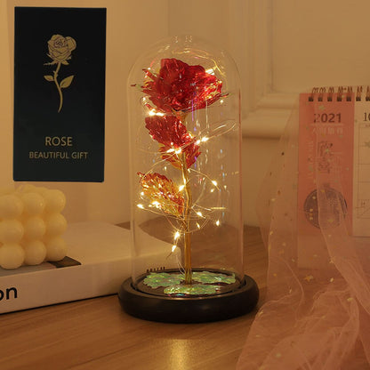 LED Enchanted Galaxy Rose with Fairy Lights in Dome - The Grand Bazaar of Australia
