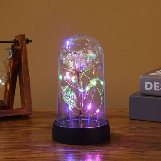 LED Enchanted Galaxy Rose with Fairy Lights in Dome - The Grand Bazaar of Australia