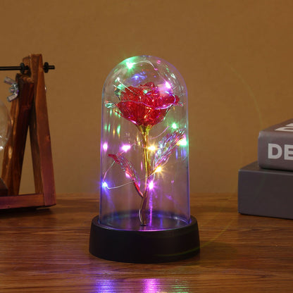 LED Enchanted Galaxy Rose with Fairy Lights in Dome - The Grand Bazaar of Australia