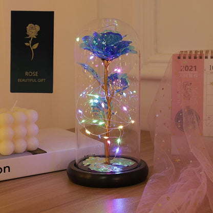 LED Enchanted Galaxy Rose with Fairy Lights in Dome - The Grand Bazaar of Australia
