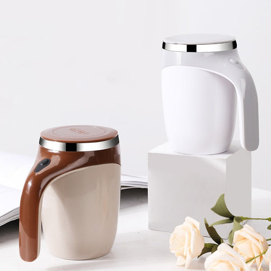 Electric Stainless Steel Rotating Stirring Cup Coffee Mug - Rechargeable - The Grand Bazaar of Australia