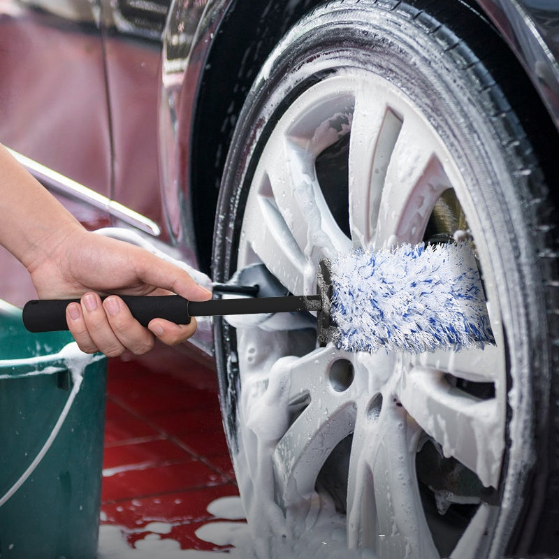 Plush Car Wheel Hub Brush Anti-Slip Plastic Handle - The Grand Bazaar of Australia