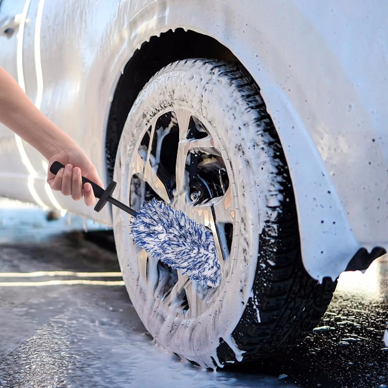 Plush Car Wheel Hub Brush Anti-Slip Plastic Handle - The Grand Bazaar of Australia