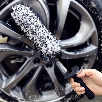Plush Car Wheel Hub Brush Anti-Slip Plastic Handle - The Grand Bazaar of Australia