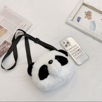 Cute Plush Panda Backpacks One Shoulder Diagonal Wallet - The Grand Bazaar of Australia