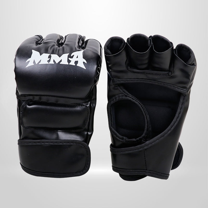 Half Finger Leather Cushion Boxing Training Gloves - The Grand Bazaar of Australia