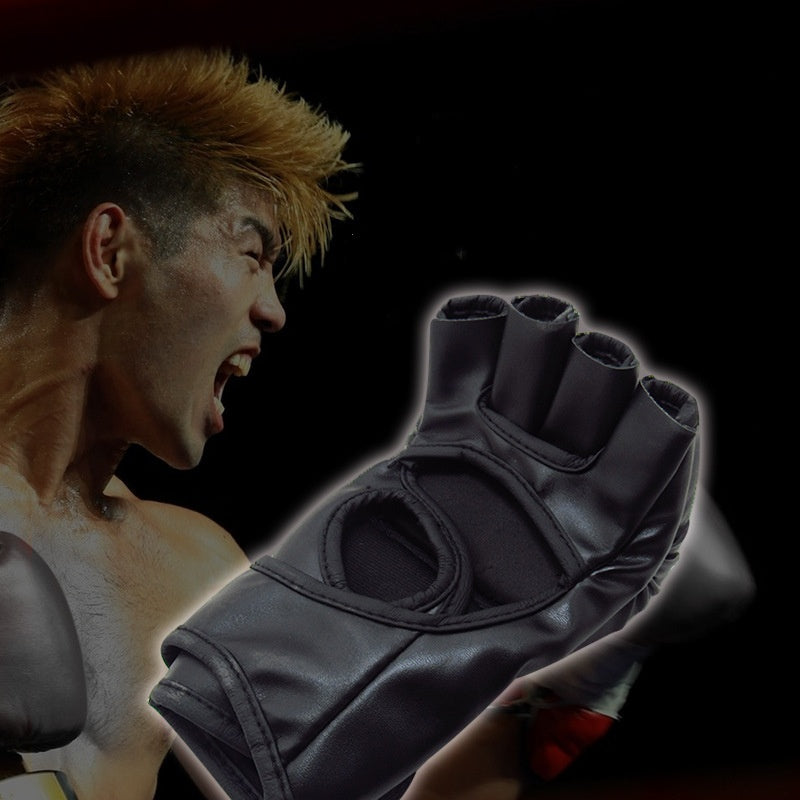 Half Finger Leather Cushion Boxing Training Gloves - The Grand Bazaar of Australia
