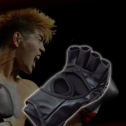 Half Finger Leather Cushion Boxing Training Gloves - The Grand Bazaar of Australia