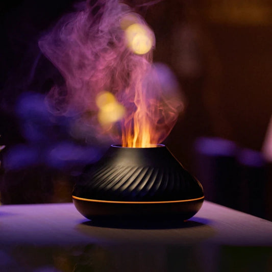 Color Flame Volcanic Aroma Diffuser Essential Oil Lamp - The Grand Bazaar of Australia