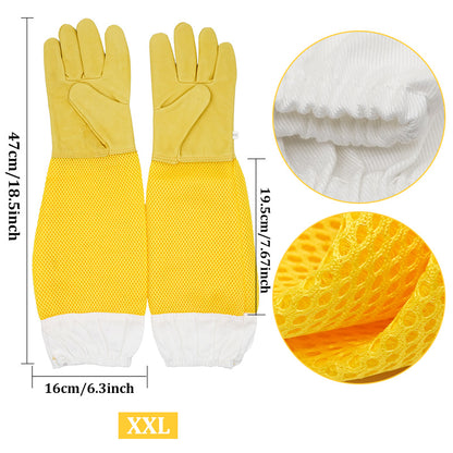 Anti-Bee Apiculture Gloves with Ventilated Sleeves - The Grand Bazaar of Australia