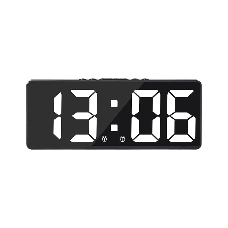 Acrylic/Mirror Voice Control Snooze Electronic LED Digital Alarm Clock - Powered By Battery - The Grand Bazaar of Australia