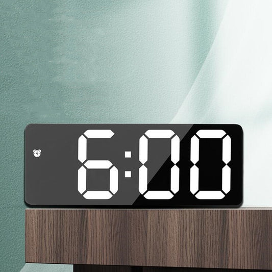 Acrylic/Mirror Voice Control Snooze Electronic LED Digital Alarm Clock - Powered By Battery - The Grand Bazaar of Australia