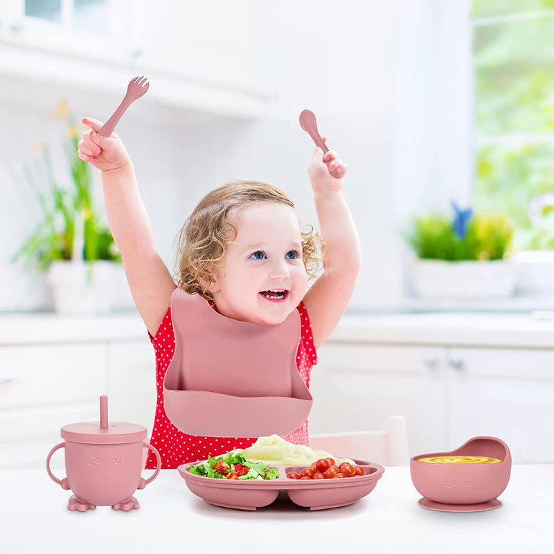 6-Piece Silicone Children's Meal Training Set Cutlery - The Grand Bazaar of Australia